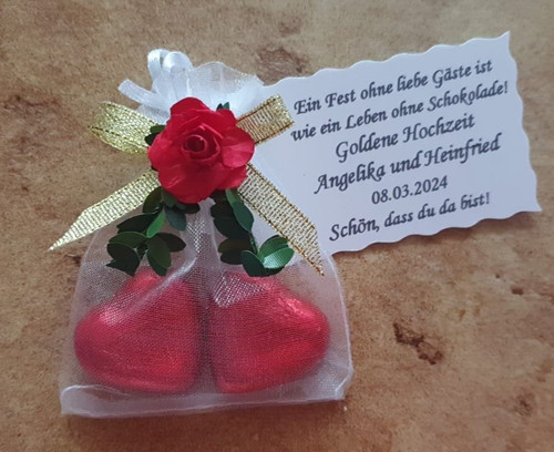 Gastgeschenk goldene hochzeit - goldene,