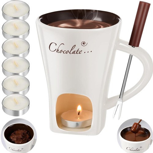 Schokofondue tasse set - set, gabel