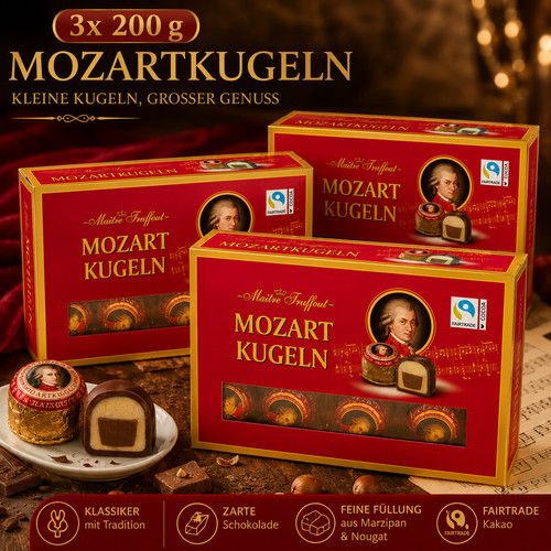 3x200g mozartkugeln marzipan - 3x200g,
